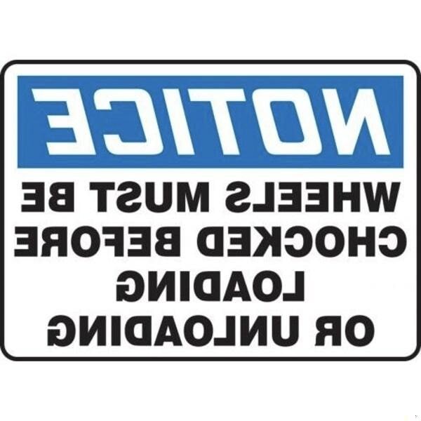 Accuform OSHA NOTICE Safety Sign BACKWARDS MTKC828XP MTKC828XP - main